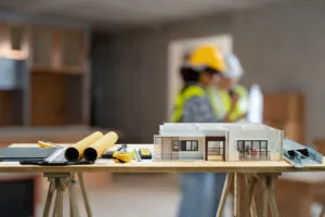 Modern building constructed by Jeffrin Construction – expert building construction services.