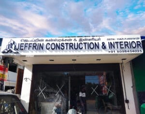 Office building of Jeffrin Construction Company in Marthandam.